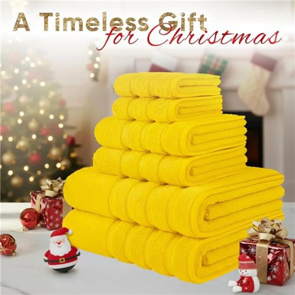 New Luxury 6 Piece Towel Set, 2 Bath Towels 2 Hand Towel 2 Washclothes